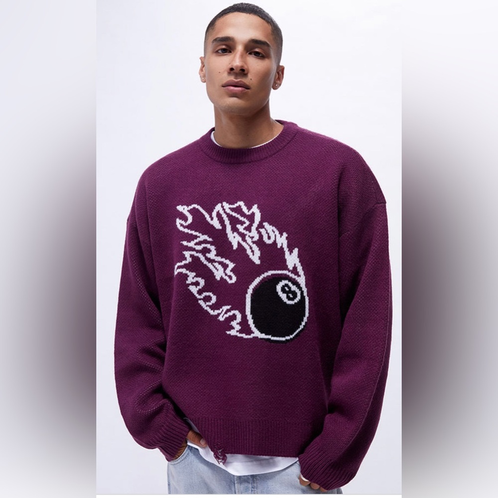Pacsun 8-Ball Knit Crewneck